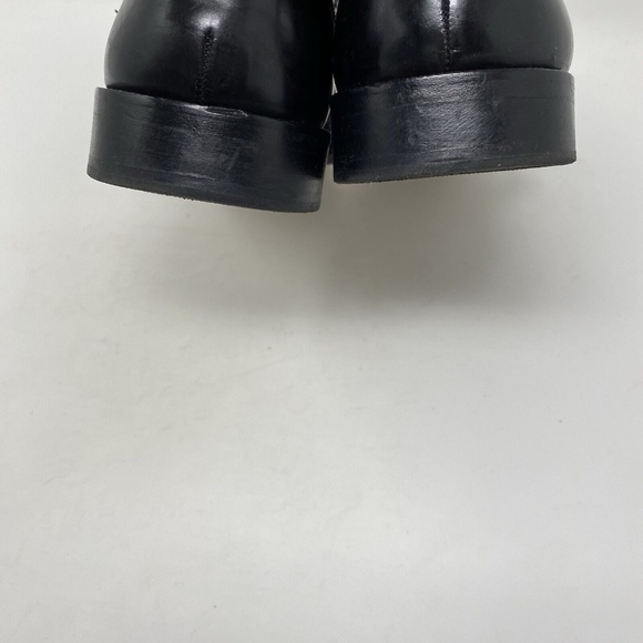 Johnston & Murphy Mens Cap Toe Leather Heritage Black Derby Shoes Size 11 M